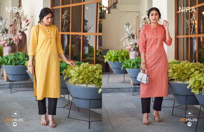 Nira By 100 Miles Cotton Kurtis Catalog